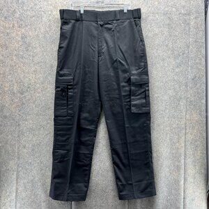 Tact Squad Pants Men 36 Black Polyester Cargo Casual Pockets Police Military